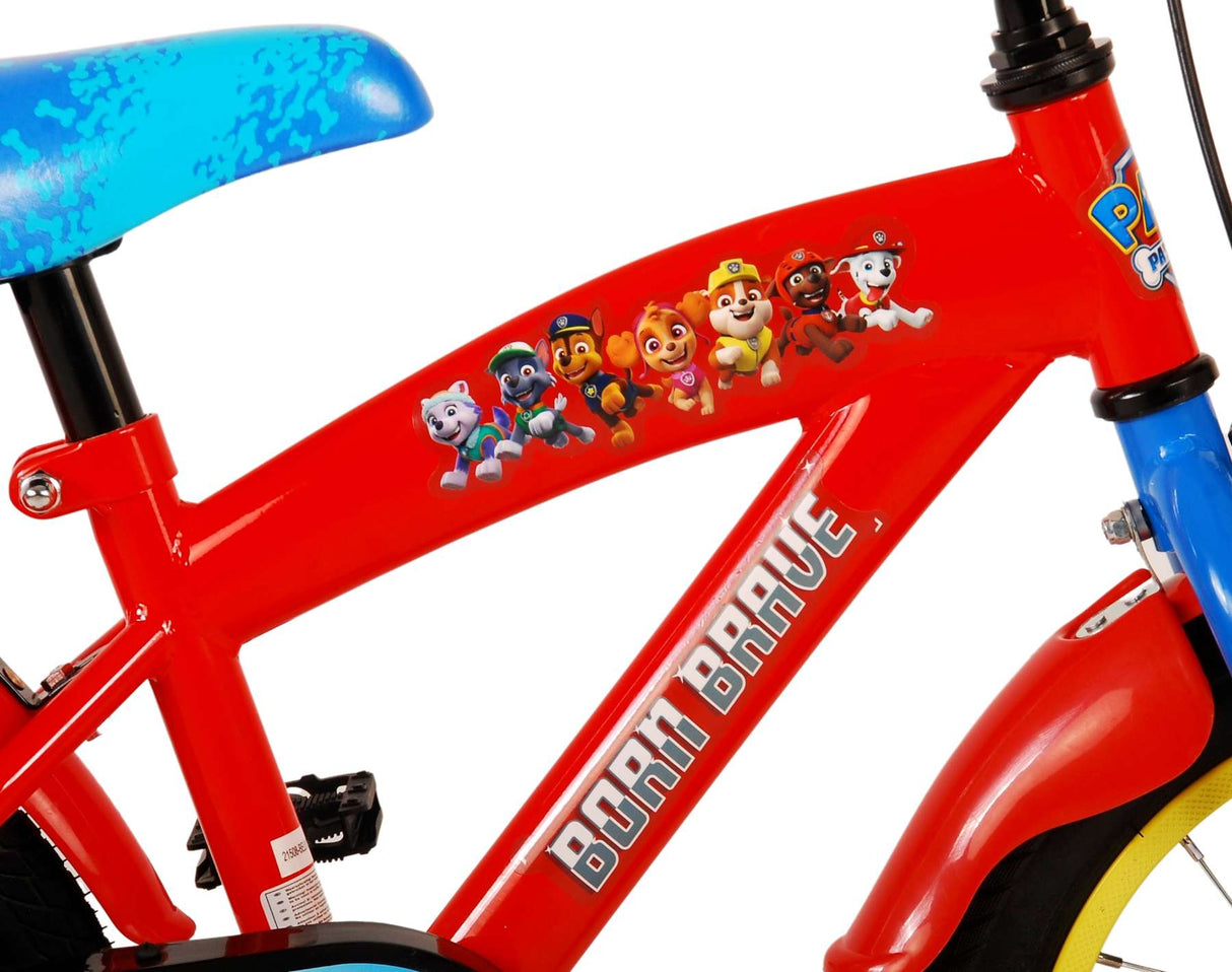 Volare Paw Patrol Kinderfahrrad - Jungen - 14 Zoll - Rot/Blau