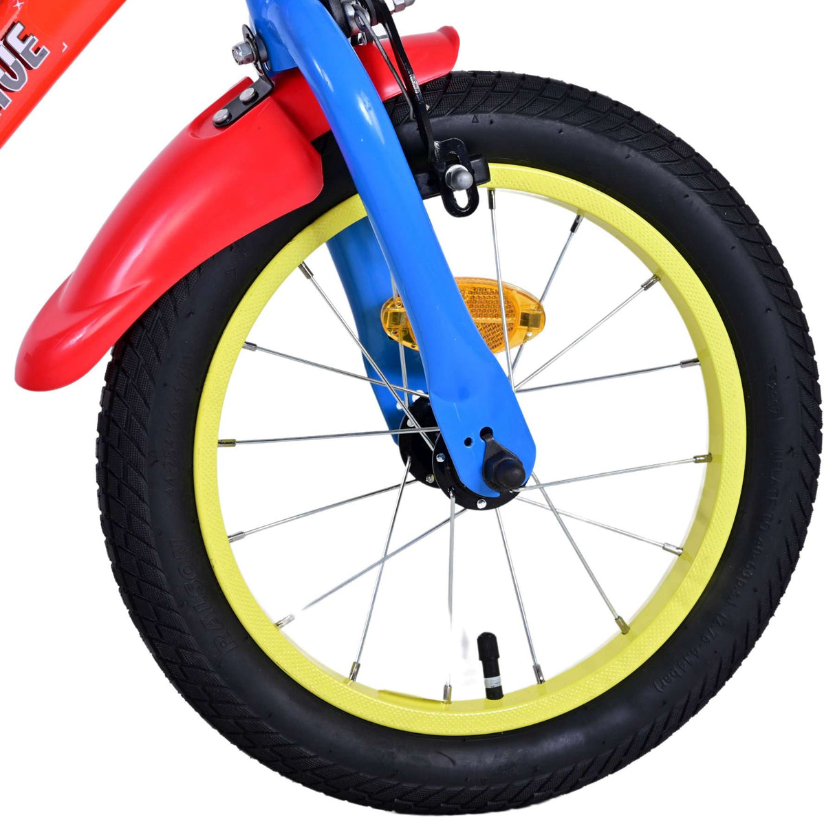 Volare Paw Patrol 21510 14-Zoll-Kinderfahrrad Rot Blau mit zwei Handbremsen - Sicherheit, Komfort und Spaß für jedes Kind!