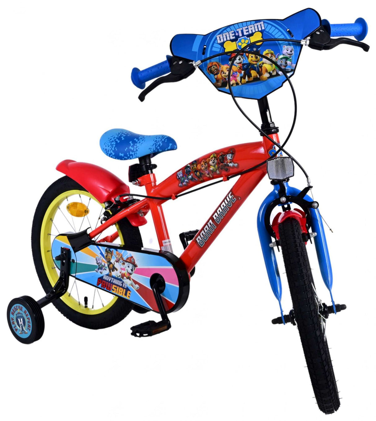 Volare Paw Patrol 16-Zoll-Kinderfahrrad Rot mit zwei Handbremsen - Sicherheit und Komfort in einem hochwertigen Design