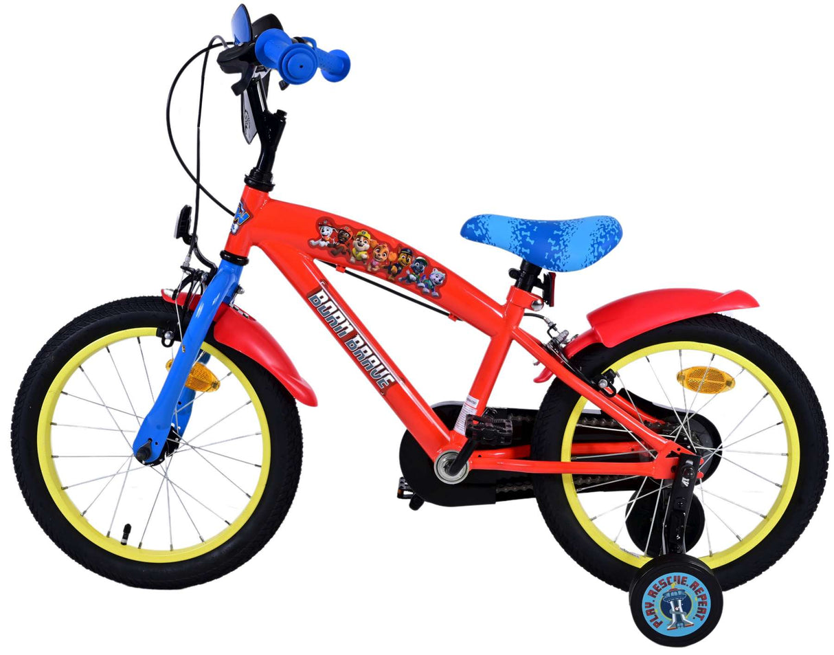 Volare Paw Patrol 16-Zoll-Kinderfahrrad Rot mit zwei Handbremsen - Sicherheit und Komfort in einem hochwertigen Design