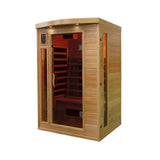 PureHaven Infrarotkabine 120x105x190 cm aus Pacific Coast Hemlock-Holz Bluetooth-Soundsystem Timer Lichttherapie in 4 Farben digitale Steuerung