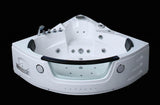 PureHaven Whirlpool 140x140 cm Wasserfall Heizung Lichttherapie Soundsystem Reinigungsprogramm Bluetooth-Soundsystem