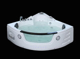 PureHaven Whirlpool 140x140 cm Wasserfall Heizung Lichttherapie Soundsystem Reinigungsprogramm Bluetooth-Soundsystem