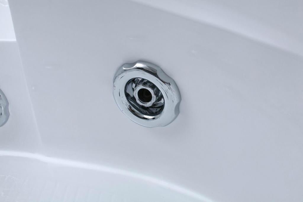 PureHaven Whirlpool 140x140 cm Wasserfall Heizung Lichttherapie Soundsystem Reinigungsprogramm Bluetooth-Soundsystem