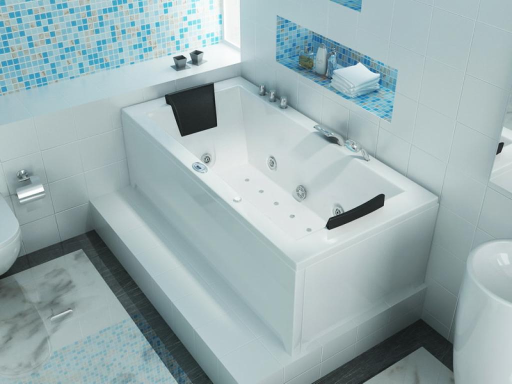 PureHaven Whirlpool 182x90cm Heizung Reinigungsprogramm & Lichttherapie Wasserfall Bluetooth-fähiges Soundsystem