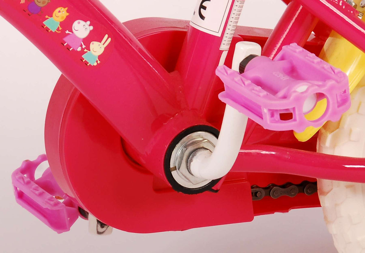 Volare Peppa Pig Kinderfahrrad - Mädchen - 10 Zoll - Pink / Blau - Fester Gang