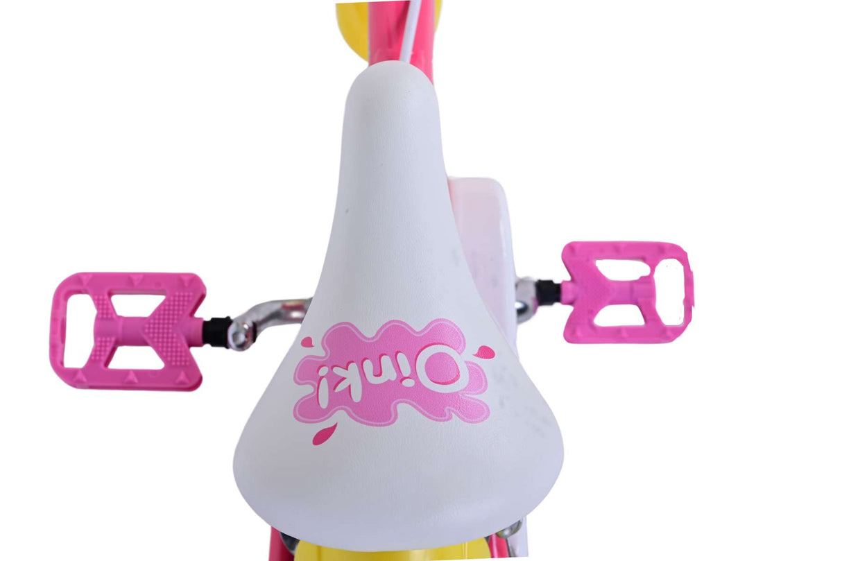 Volare Peppa Pig 12-Zoll-Kinderfahrrad Pink mit abnehmbaren Stützrädern und zwei Handbremsen - Sicherheit und Komfort