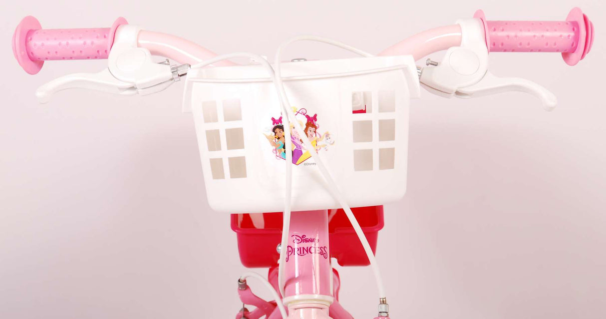 Volare Disney Princess Kinderfahrrad - Mädchen - 12 Zoll - Rosa - Zwei Handbremsen