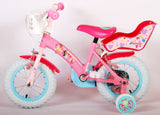 Volare Disney Princess Kinderfahrrad - Mädchen - 12 Zoll - Rosa - Zwei Handbremsen