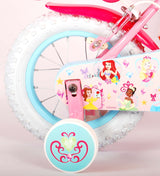 Volare Disney Princess Kinderfahrrad - Mädchen - 12 Zoll - Rosa - Zwei Handbremsen