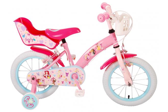 Disney Princess 14-Zoll-Kinderfahrrad mit Handbremsen und geschlossenem Kettenschutz