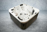 PureHaven American Outdoor-Whirlpool 215x215 cm 5 Personen Rücken- Gesäß- Nacken- & Fußreflexzonenmassage Filtersystem Wasserfall 1650 L