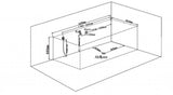 PureHaven Whirlpool 182x90cm Heizung Reinigungsprogramm & Lichttherapie Wasserfall Bluetooth-fähiges Soundsystem