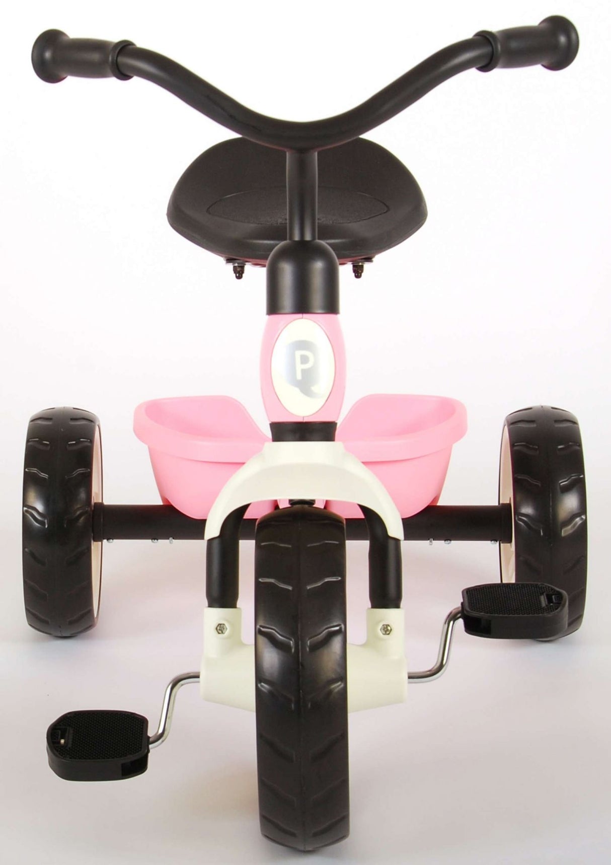 B-WARE - QPlay Elite-Dreirad Rosa - Verstellbarer Sitz, Lenkrad und starke EVA-Räder, faltbar und praktisch, 2-6 Jahren