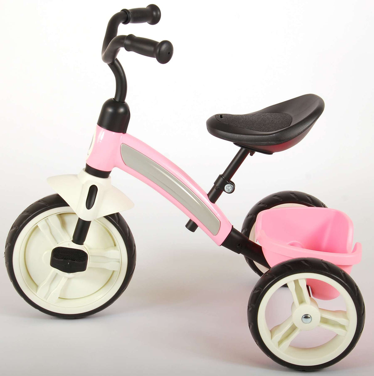 B-WARE - QPlay Elite-Dreirad Rosa - Verstellbarer Sitz, Lenkrad und starke EVA-Räder, faltbar und praktisch, 2-6 Jahren
