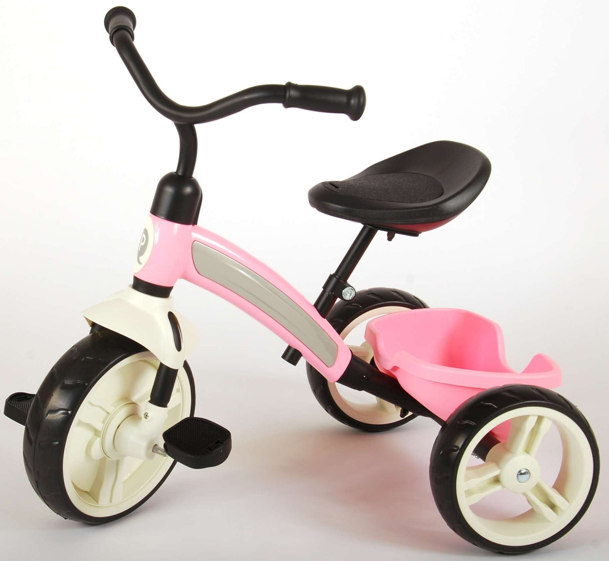 B-WARE - QPlay Elite-Dreirad Rosa - Verstellbarer Sitz, Lenkrad und starke EVA-Räder, faltbar und praktisch, 2-6 Jahren