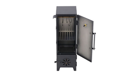 Räucherofen DUO frontal mit geöffneter Tür