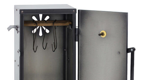 Stange mit Aufhängehaken am Räucherofen DUO