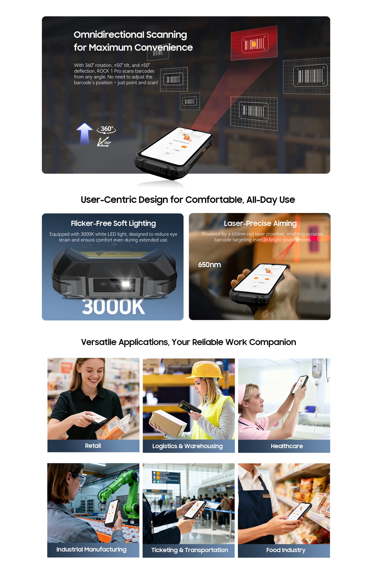 Scanner-Anwendung: Blackview Rock 1 Pro im Einsatz bei Logistik und Inventur