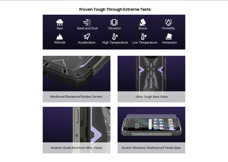 Nahaufnahme des Blackview ROCK 2 Gehäuses unter Wasser. Visualisierung der "Seamless Edge" Konstruktion und IP68-Zertifizierung, die absolute Wasserdichtigkeit garantiert.