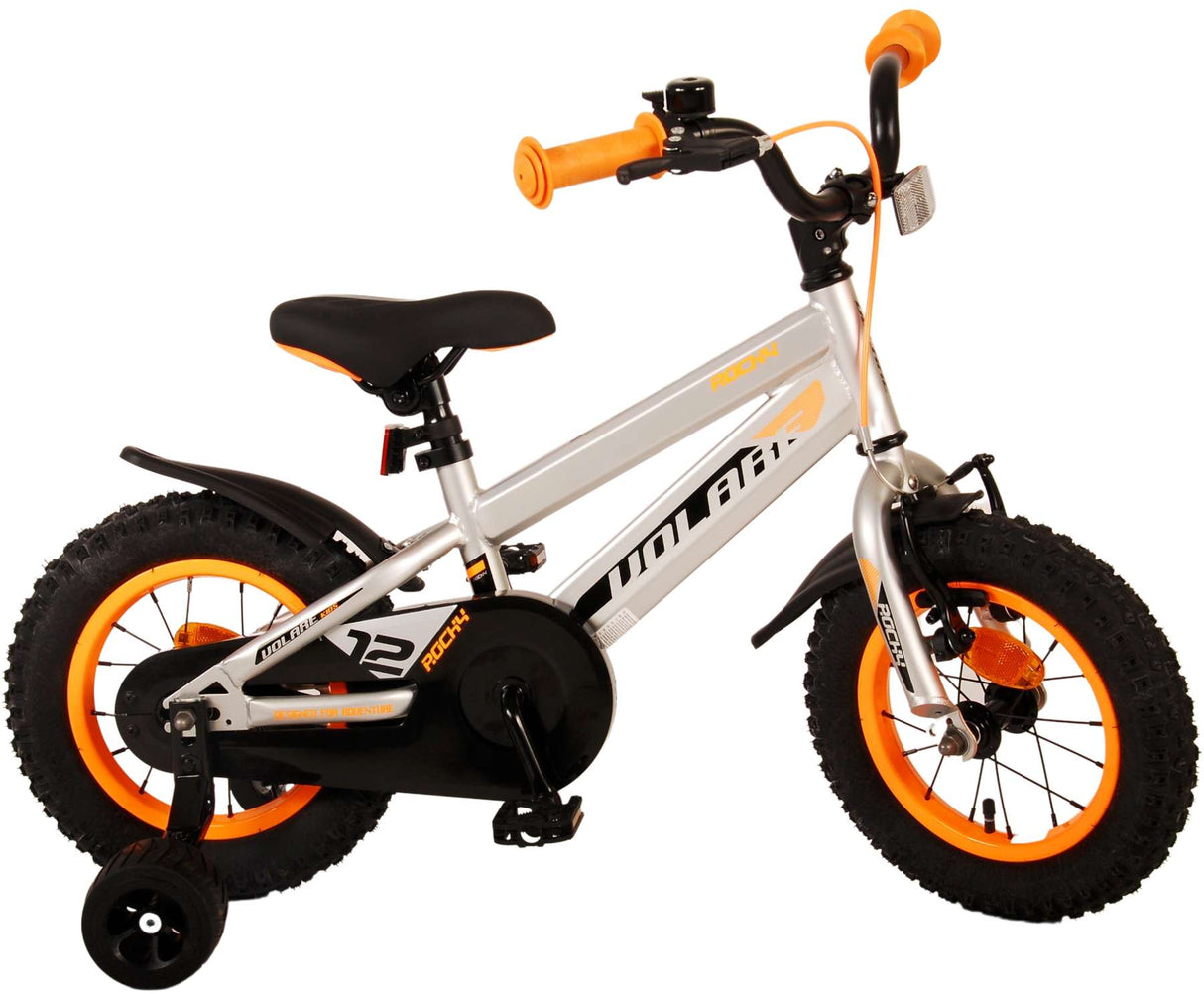 Volare Rocky Kinderfahrrad - Jungen - 12 Zoll - Grau