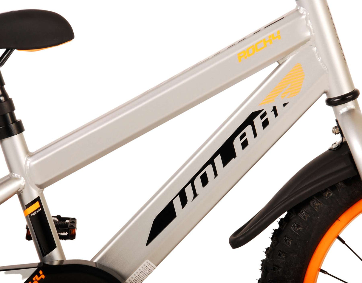 Volare Rocky Kinderfahrrad - Jungen - 16 Zoll - Grau