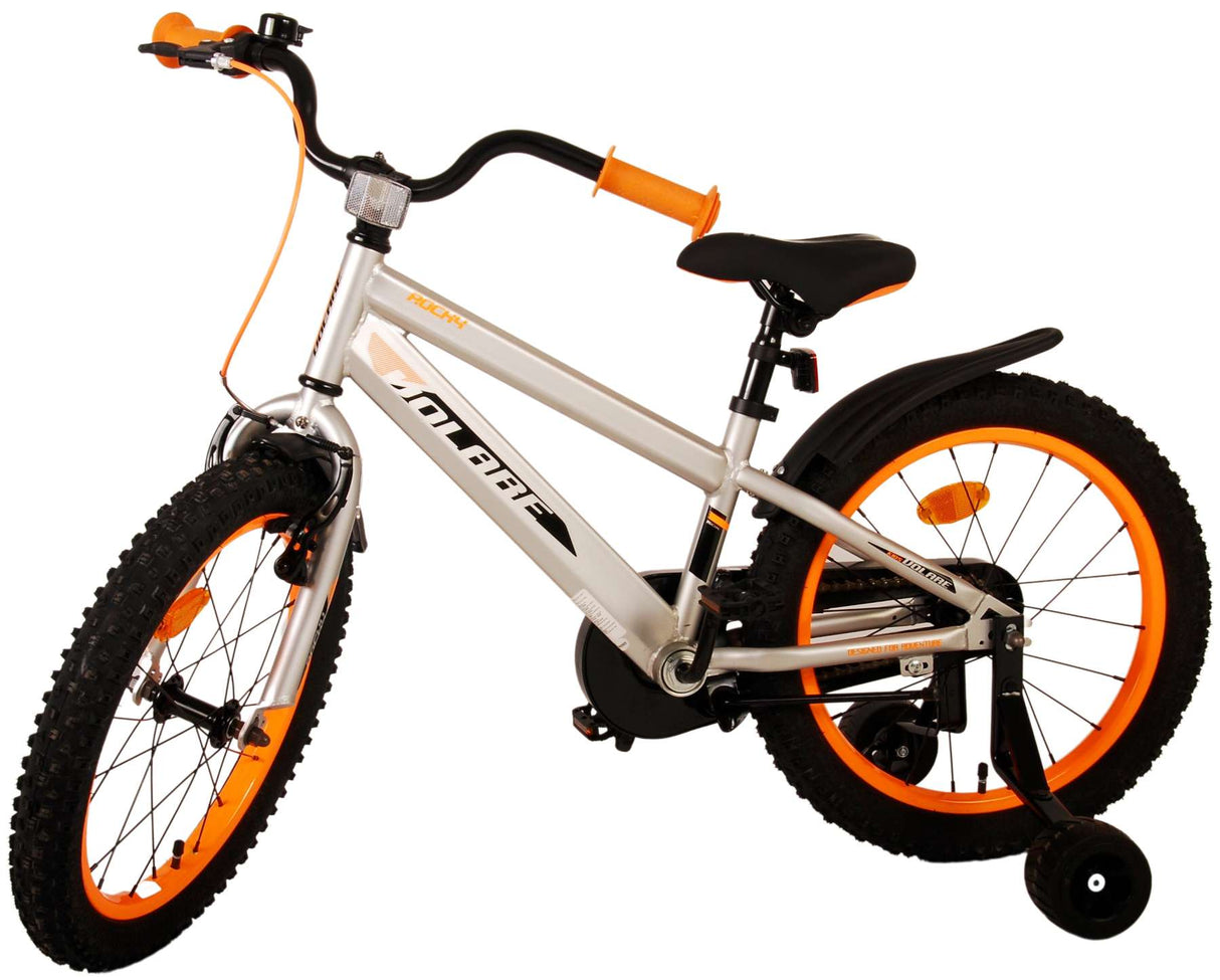 Volare Rocky Kinderfahrrad - Jungen - 18 Zoll - Grau