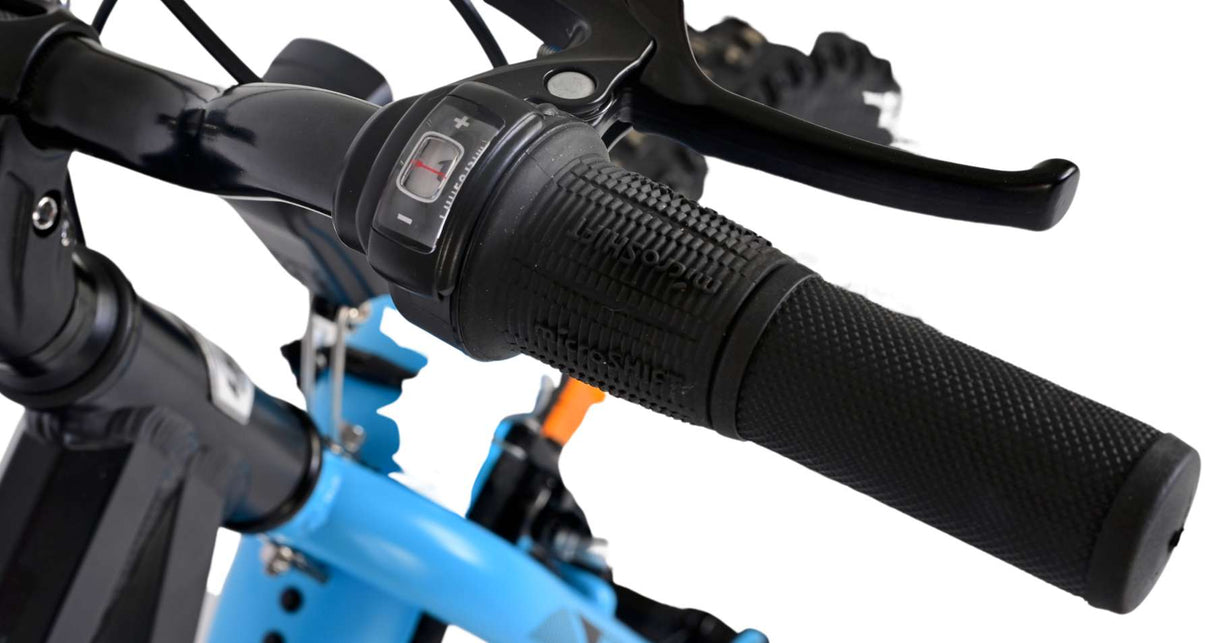 Volare Rocky Kinderfahrrad - 20 Zoll - Schwarz Blau - 95% fertig - 6 speed - Prime Collection