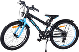 Volare Rocky Kinderfahrrad - 20 Zoll - Schwarz Blau - 95% fertig - 6 speed - Prime Collection