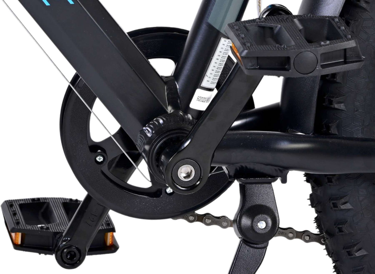 Volare Rocky Kinderfahrrad - 20 Zoll - Schwarz Blau - 95% fertig - 6 speed - Prime Collection