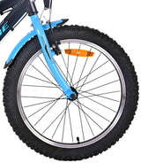 Volare Rocky Kinderfahrrad - 20 Zoll - Schwarz Blau - 95% fertig - 6 speed - Prime Collection