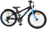 Volare Rocky Kinderfahrrad - 20 Zoll - Schwarz Blau - 95% fertig - 6 speed - Prime Collection