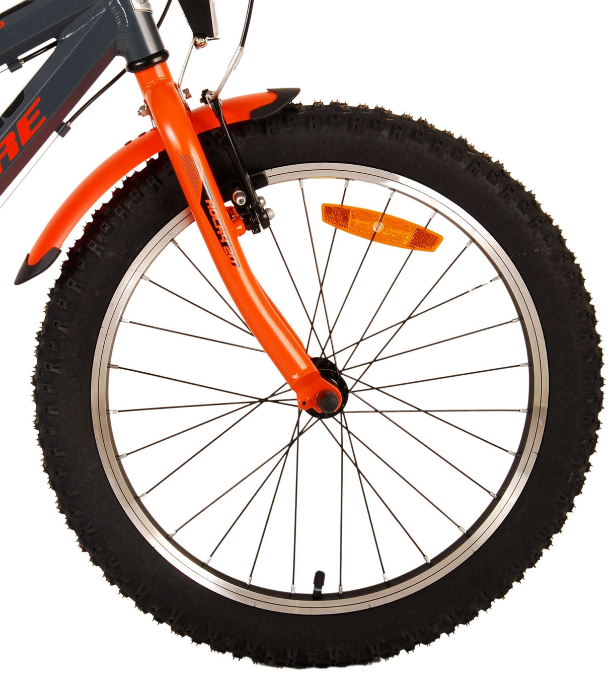 Volare Rocky Kinderfahrrad - 20 Zoll - Grau Orange - 6 speed - Prime Collection