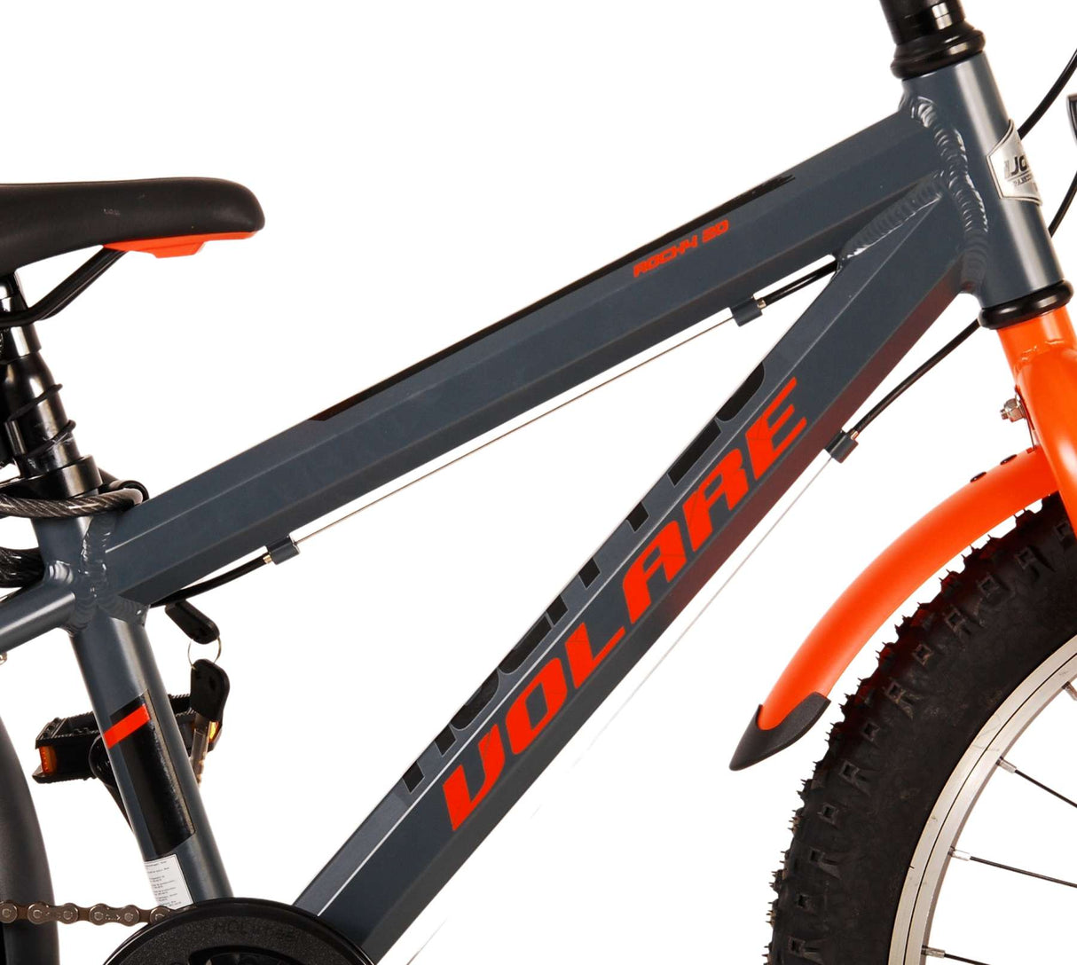 Volare Rocky Kinderfahrrad - 20 Zoll - Grau Orange - 6 speed - Prime Collection