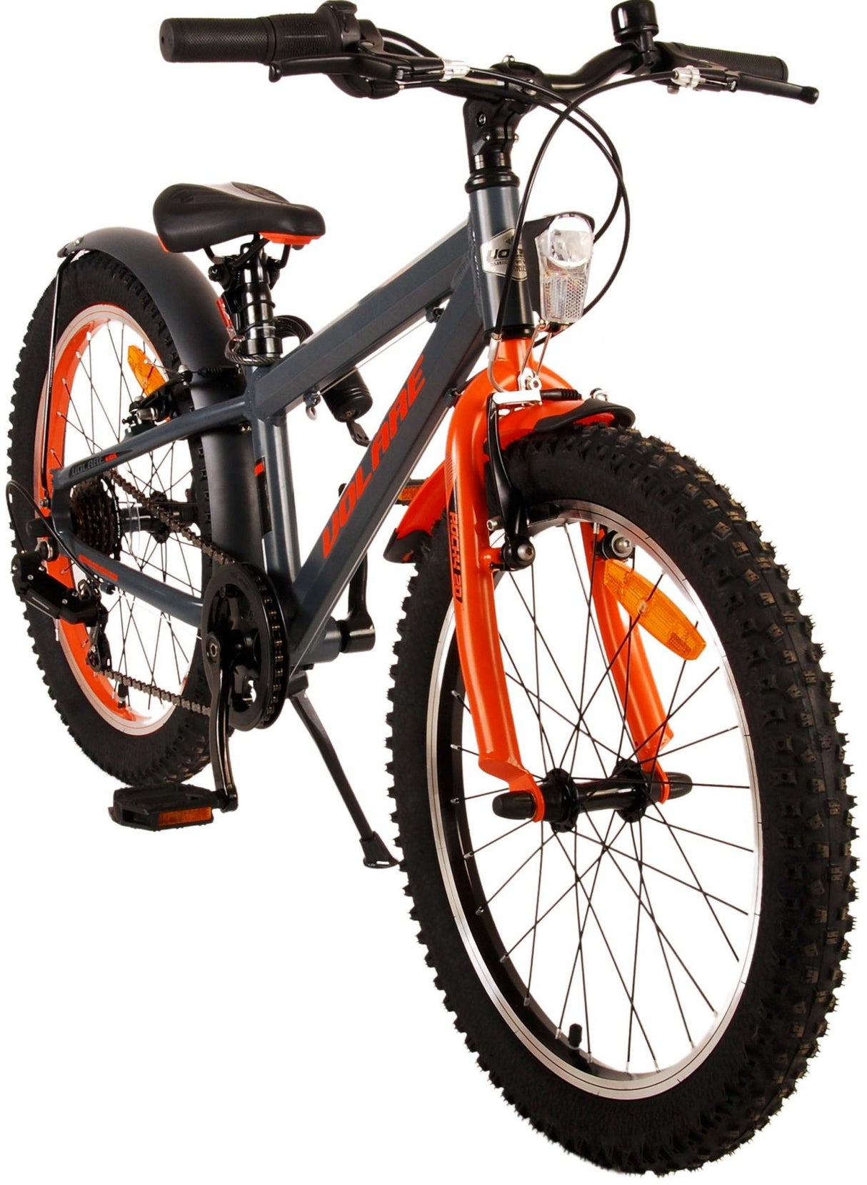 Volare Rocky Kinderfahrrad - 20 Zoll - Grau Orange - 6 speed - Prime Collection