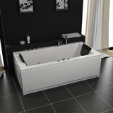 PureHaven Whirlpool 182x90cm Reinigungsprogramm & Lichttherapie elegantes Design Wasserfall 12 Hydrojets