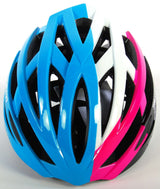 Salutoni Damen-Fahrradhelm - Blau Weiß Rosa - 58-61 cm