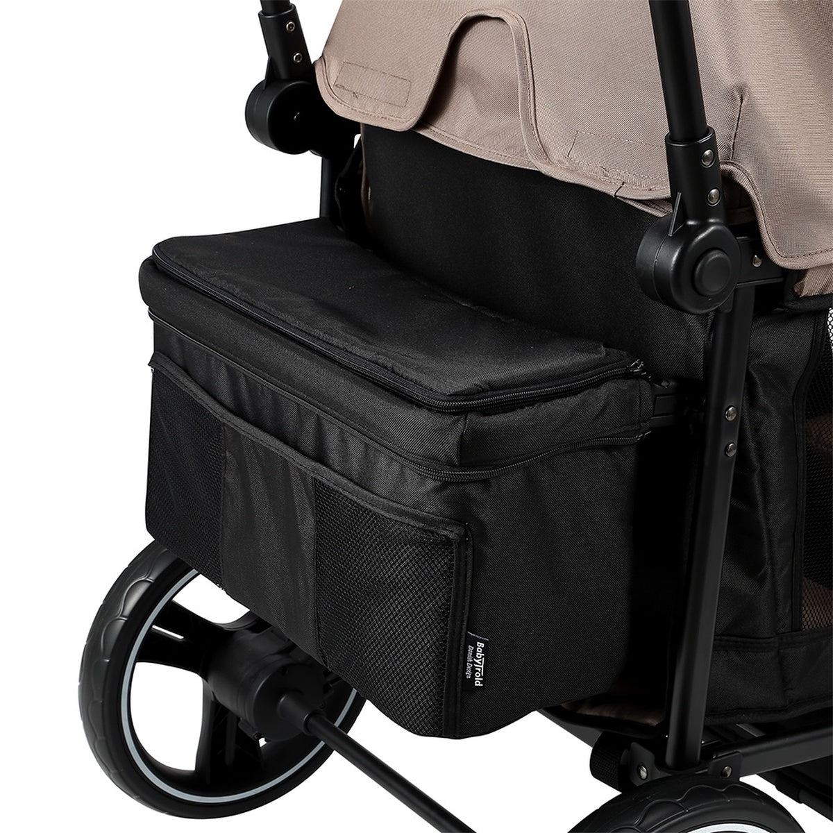 BabyTrold Adventure Bollerwagen für Kinder 2-Sitzer faltbar mit XXL-Verdeck