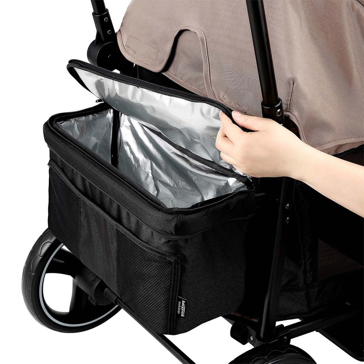 BabyTrold Adventure Bollerwagen für Kinder 2-Sitzer faltbar mit XXL-Verdeck