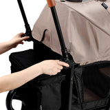 BabyTrold Adventure Bollerwagen für Kinder 2-Sitzer faltbar mit XXL-Verdeck