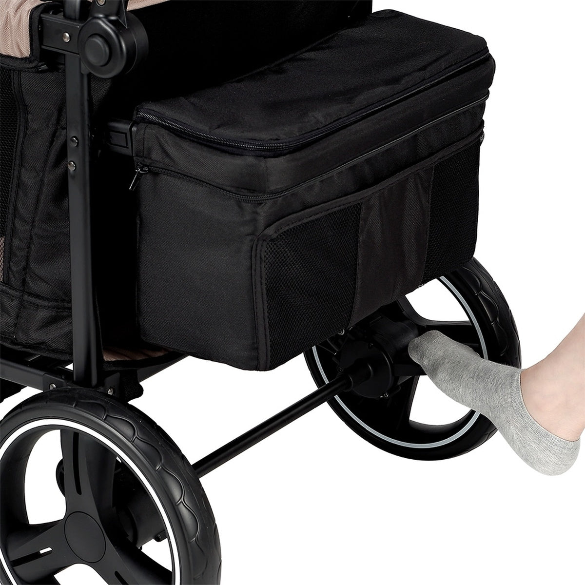 BabyTrold Adventure Bollerwagen für Kinder 2-Sitzer faltbar mit XXL-Verdeck