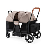 BabyTrold Adventure Bollerwagen für Kinder 2-Sitzer faltbar mit XXL-Verdeck