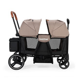 BabyTrold Adventure Bollerwagen für Kinder 2-Sitzer faltbar mit XXL-Verdeck
