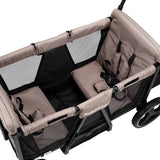 BabyTrold Adventure Bollerwagen für Kinder 2-Sitzer faltbar mit XXL-Verdeck
