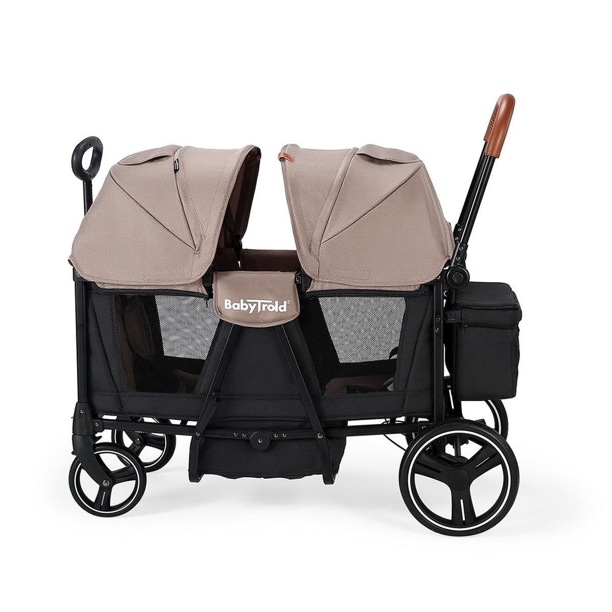BabyTrold Adventure Bollerwagen für Kinder 2-Sitzer faltbar mit XXL-Verdeck