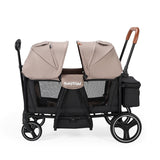 BabyTrold Adventure Bollerwagen für Kinder 2-Sitzer faltbar mit XXL-Verdeck
