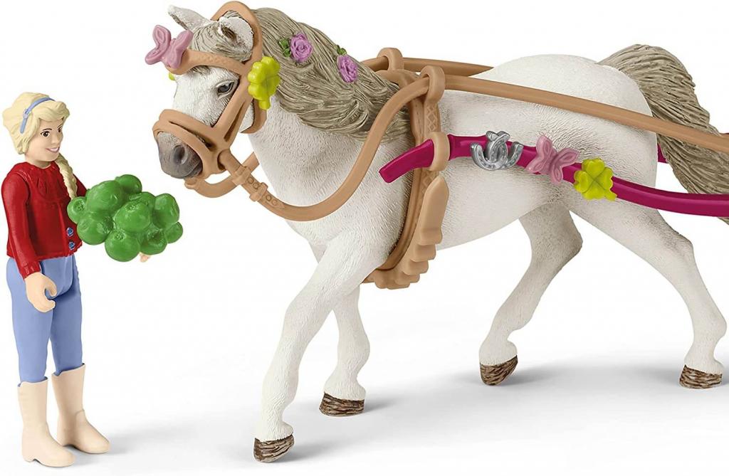 Pferd des Schleich Spielfigur Horse Club Kutsche fÃ¼r Pferdeshow