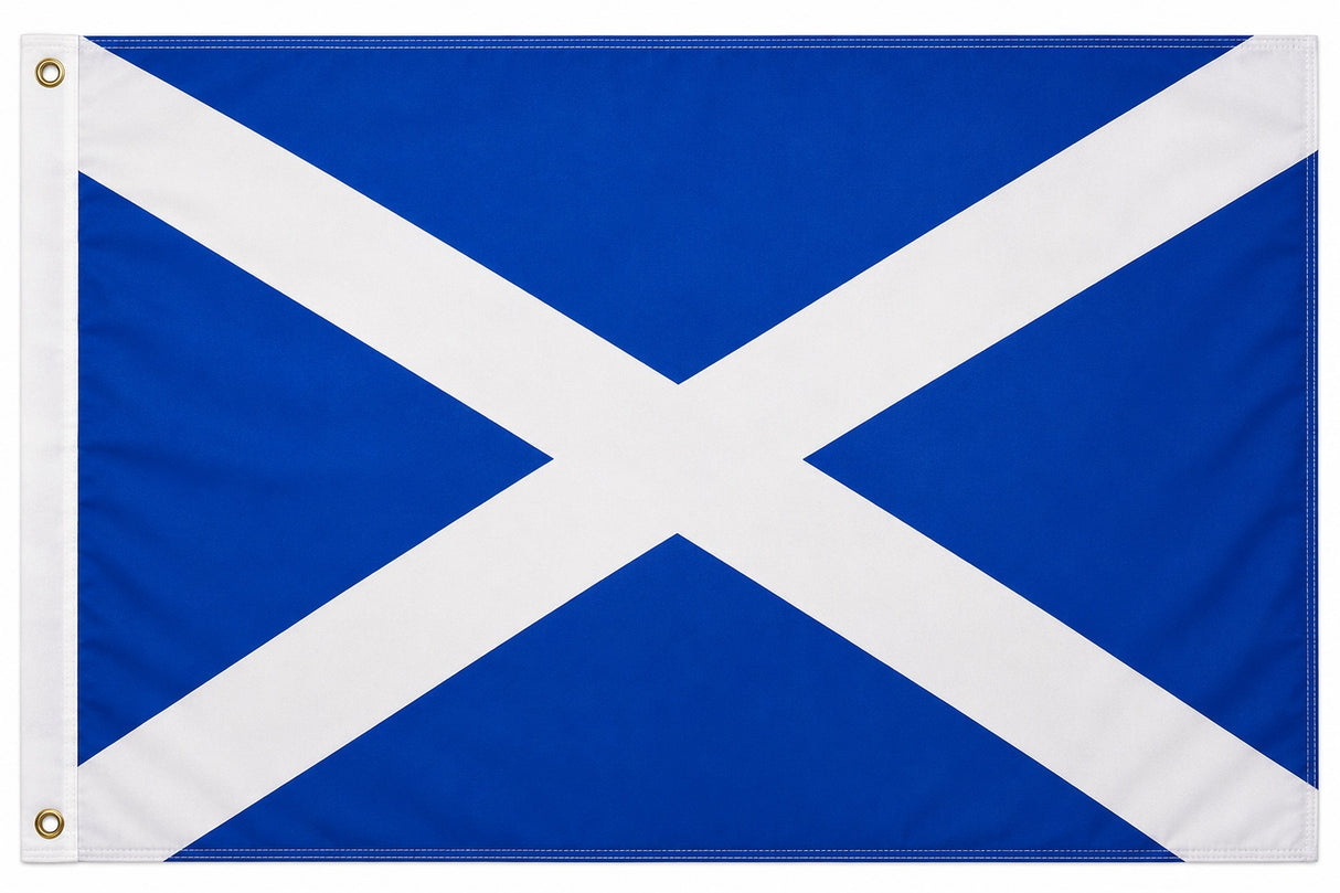 Flagge Fahne Schottland 90 x 150 cm 100g/m² Stoffgewicht mit 2 Ösen Hissflagge Mast