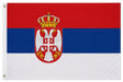 Flagge Serbien mit Wappen 150x250 cm