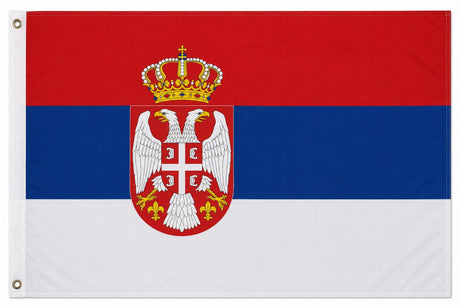Flagge Serbien mit Wappen 150x250 cm